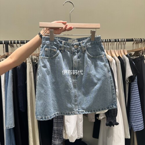 纯色基础款休闲半裙牛仔裙女