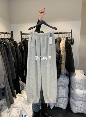 FORTH 韩国东大门正品代购25冬款 松紧摇粒绒宽松休闲加绒卫裤