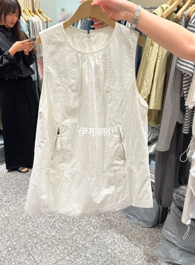 SOF韩国东大门正品代购26夏款 圆领拉链口袋背心裙休闲连衣裙