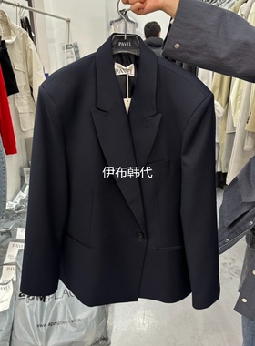PAVEL韩国东大门正品代购26春款 翻领西服领气质一粒扣西装外套