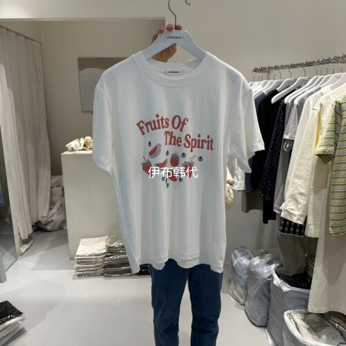 圆领字母西瓜草莓短袖T恤