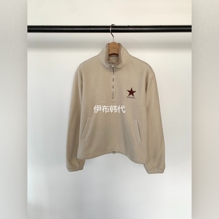 UNDERSON韩国东大门正品代购25冬款 立领星星拉链摇粒绒卫衣外套