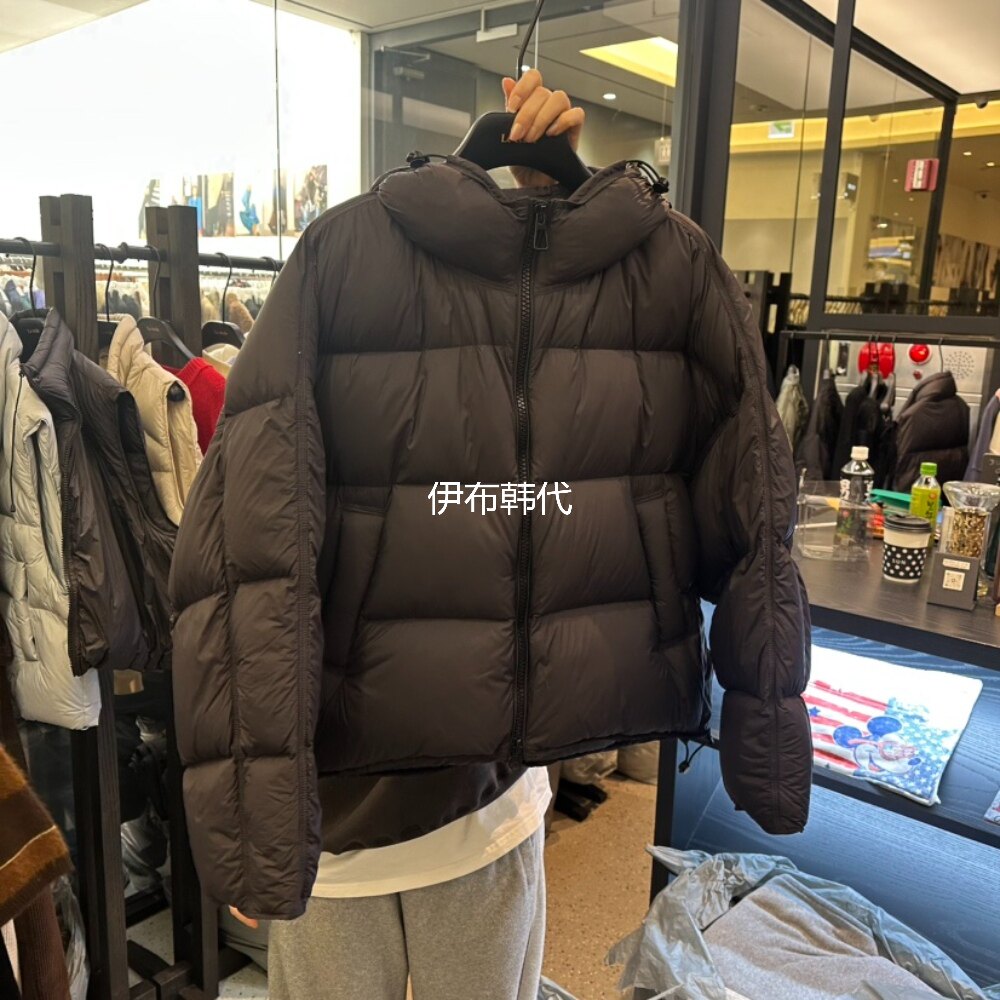 LE ETOILE韩国东大门正品代购冬 连帽纯色拉链休闲棉衣棉服短外套