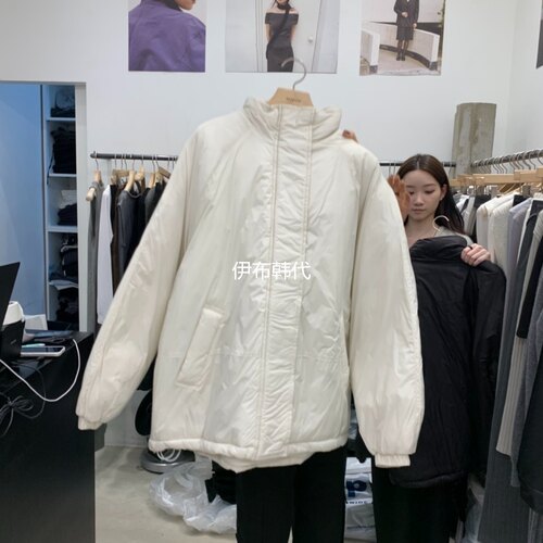 立领纯色休闲保暖棉衣棉服外套