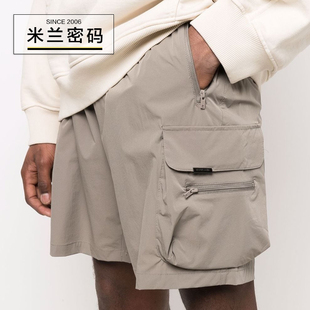 Represent 纯色修身工装裤休闲短裤男运动裤 M09048