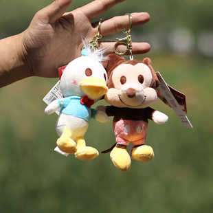 正版迪士尼米老鼠毛绒玩具挂件唐老鸭玩偶汽车钥匙扣女生包包挂饰