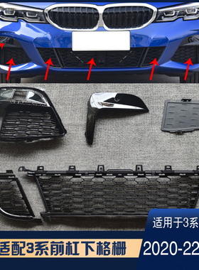 适用于宝马新3系G28 320LiM 运动套装前杠下格栅 325Li雾灯罩风网