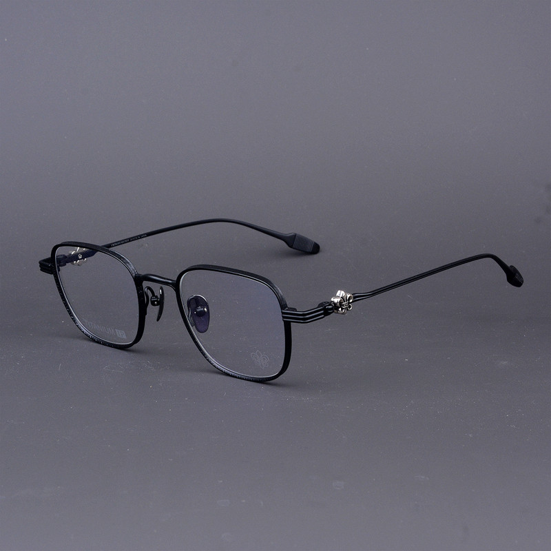 新新日韩中金雕花眼镜框 纯钛复古小框小脸型眼镜架 简约可配近视