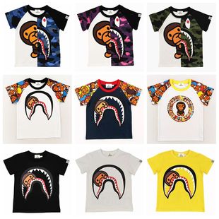 中小童短袖 潮牌夏季 童T纯棉卡通儿童男女宝宝T恤上衣