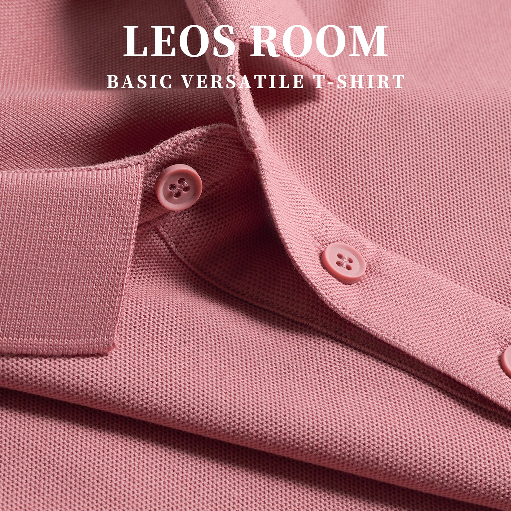 粉色珠地棉短袖polo衫男夏季2025新款翻领T恤透气高端保罗衫带领