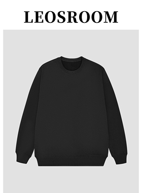 2023秋冬季卫衣上衣长袖套头圆领男士纯色休闲潮流帅气百搭舒适帅