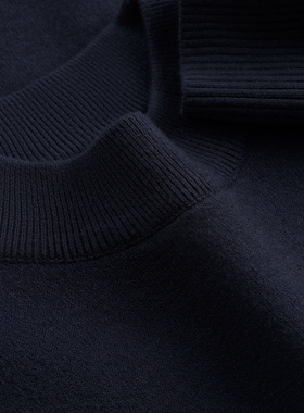 (断码捡漏)中领半高领针织男打底衫纯色羊毛混纺毛衣内搭修身百搭