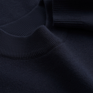 (断码捡漏)中领半高领针织男打底衫纯色羊毛混纺毛衣内搭修身百搭