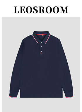 POLO衫男长袖2023t恤春秋季T恤纯棉休闲男士打底体恤男装翻领polo