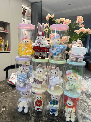 迪士尼挂件收纳盒星黛露玲娜贝儿公仔玩偶毛绒玩具手办马卡龙罐子