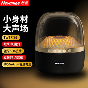 无线小音 纽曼BT512蓝牙音箱桌面音响家用户外炫彩发光迷你便携式