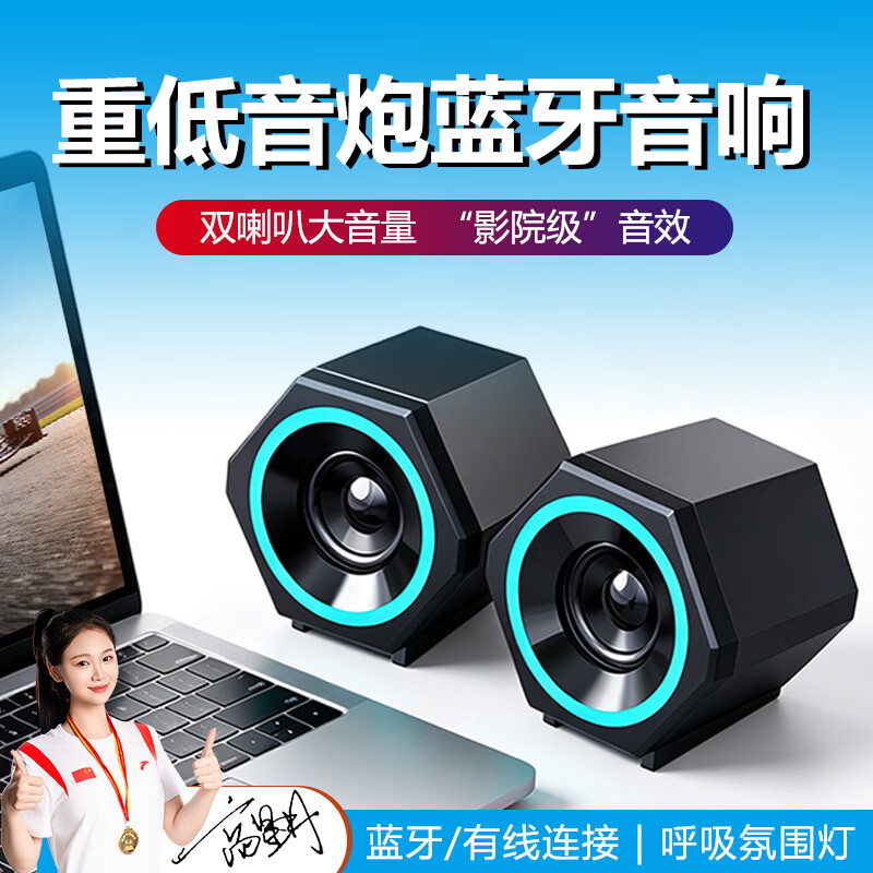 赛达SADA电脑音响音箱家用桌面台式机USB双喇叭笔记本迷你手机大