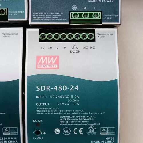 议价台湾明纬SDR-480-24 24V20A，成色如图功能完