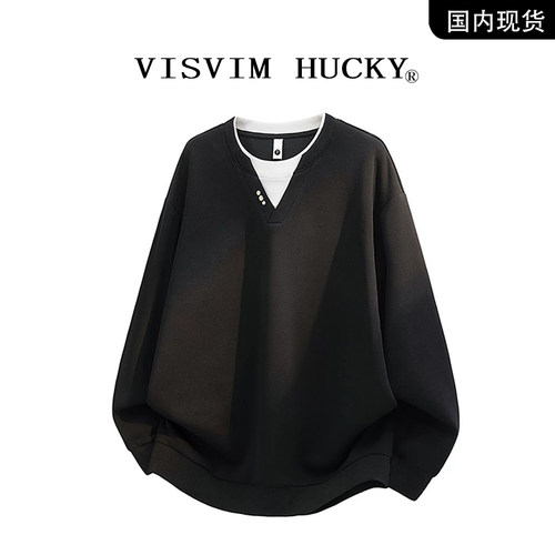 【官网正品】VISVIM HUCKY假两件卫衣男宽松设计感潮牌大码秋冬季