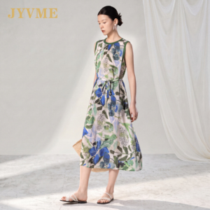 JyVme轻奢时尚真丝连衣裙女2026新款显瘦百搭夏无袖背心裙桑蚕丝