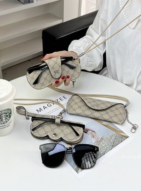 挂脖眼镜收纳包近视镜老花镜保护套通用男女墨镜眼镜袋便携式挂包