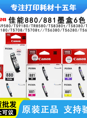 佳能原装PGBK-880墨盒881 TS9180 6180 8180 TS6380 TR8580打印机