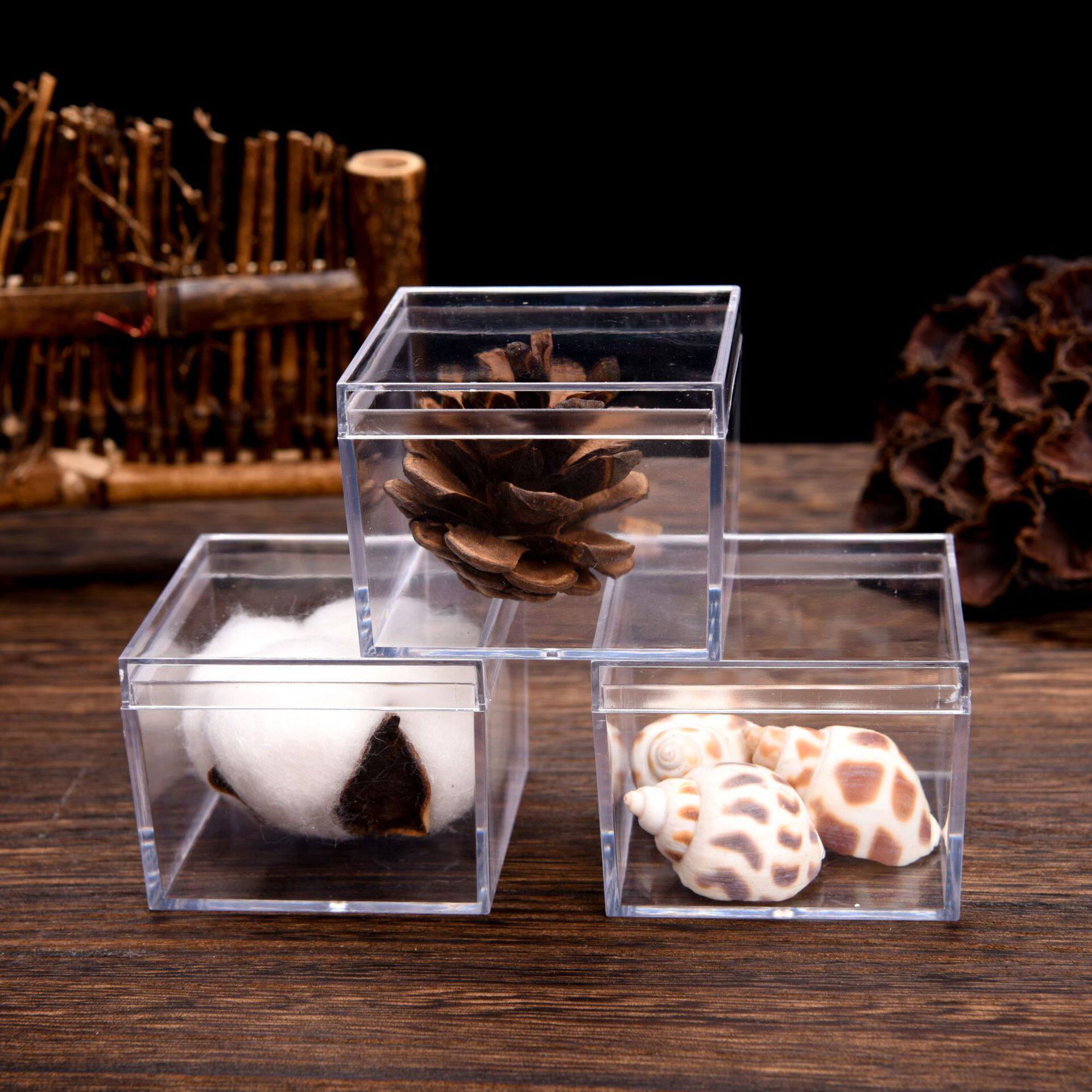 饰品盒透明盒子包装盒方形糖果盒水晶婚庆喜糖盒子史莱姆盒