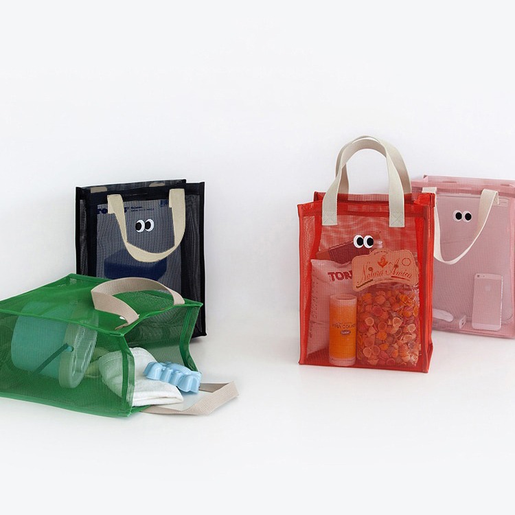 大眼睛透气网眼休闲旅行手提沙滩游泳洗漱收纳包收纳袋卫浴手提袋