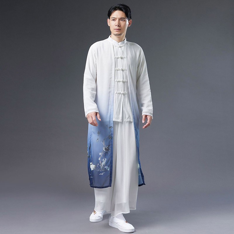 中国风子璇百鸟汉服假两件长风衣