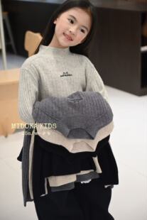 MIDOKA米多2025冬装儿童半高领羊绒衫男女中大童加厚羊毛打底衫潮