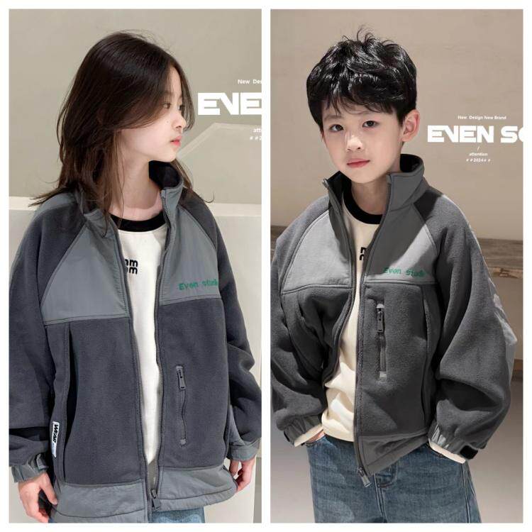 特价 一问EVENSO波拉韩国童装2024冬款男女童奥利绒外套韩版棉衣