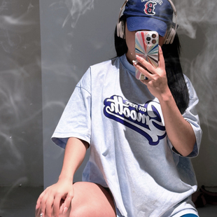 【女孩合集T】短袖健身常规款T恤休闲街头情侣装圆领ins印花半袖