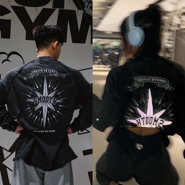 【遇见北极星】原创设计长袖印花男女卫衣秋冬套头休闲圆领健身