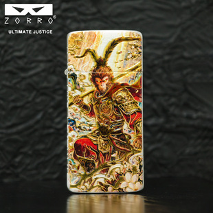 佐罗新款 3D立体浮雕齐天大圣超薄纯铜煤油打火机高级感送礼精雕银