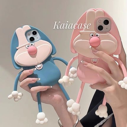 赵露思同款龅牙兔子可爱oppo A3pro/a1s/A2m女款k11/A58x手机壳OPPOFindx7/6/5/4/OPPO Reno12pro+/11/10/9/8