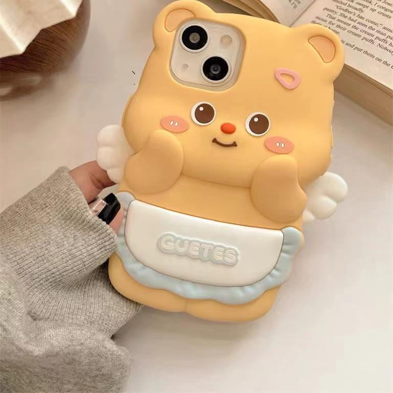 少女心翅膀小熊t2x可爱vivoy76s呆萌手机壳11适用IQOO12pro+11s/10卡通VIVO IQOONEO9s pro/iqooz9/z8/Z7x/z6