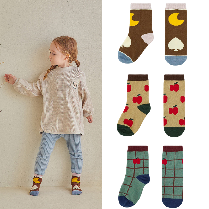 PRANKSOME厚款格纹图案百搭袜子