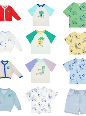 (清仓不退)韩国PRANKSOME夏季男女儿童T恤短裤连衣裙集合