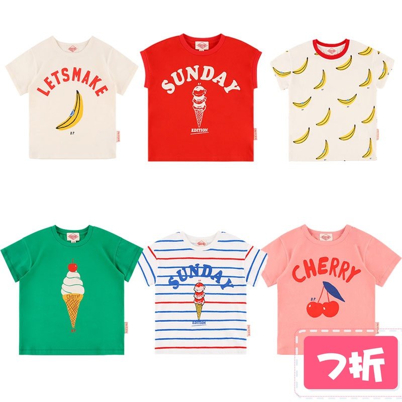 (goods in stock) BEBEDEPINO/ Babel Pinot 19 A summer quality goods children Bananas Cherry Super Soft half sleeve T-shirtin the Children/Baby/Family fitted , T-shirt  category - from Buy2taobao.com to provide professional Taobao agent buy service