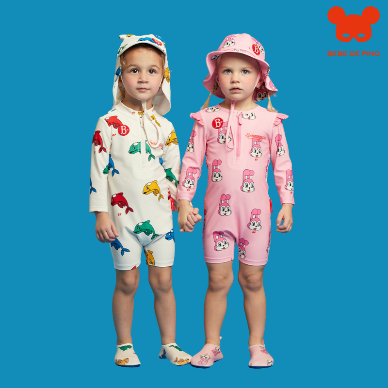 )BEBEDEPINO防晒沙滩连体泳衣