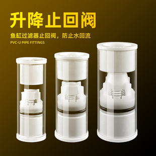 鱼缸止逆阀止回阀PVC水管透明防止水回流逆流周转箱过滤水管配件