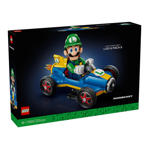 LEGO乐高72050马力欧卡丁车路易吉&力量男孩积木玩具