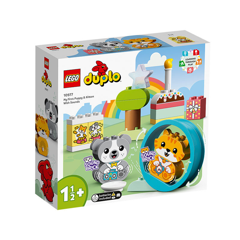 lego乐高得宝系列10977呆萌小狗和小猫拼装积木益智玩具儿童