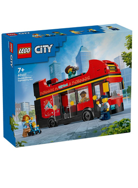 LEGO乐高城市系列60407红色双层观光巴士男孩拼装积木