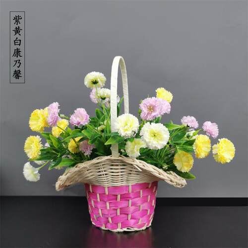春三月舞蹈花篮幼儿园跳舞篮婚礼撒花篮舞蹈道具花篮跳舞藤编花篮