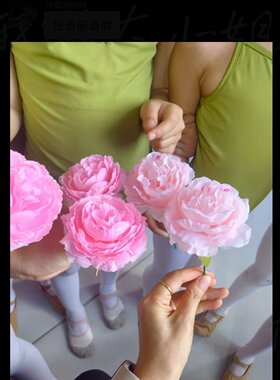 带杆洋牡丹花朵仿真花旎旎老师簪花入梦舞蹈道具花朵