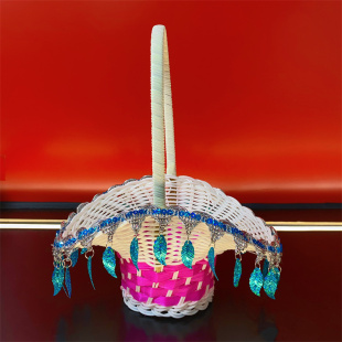 罗敷行花篮舞蹈手提小花篮纯手工藤桃李杯比赛跳舞表演演出道具篮