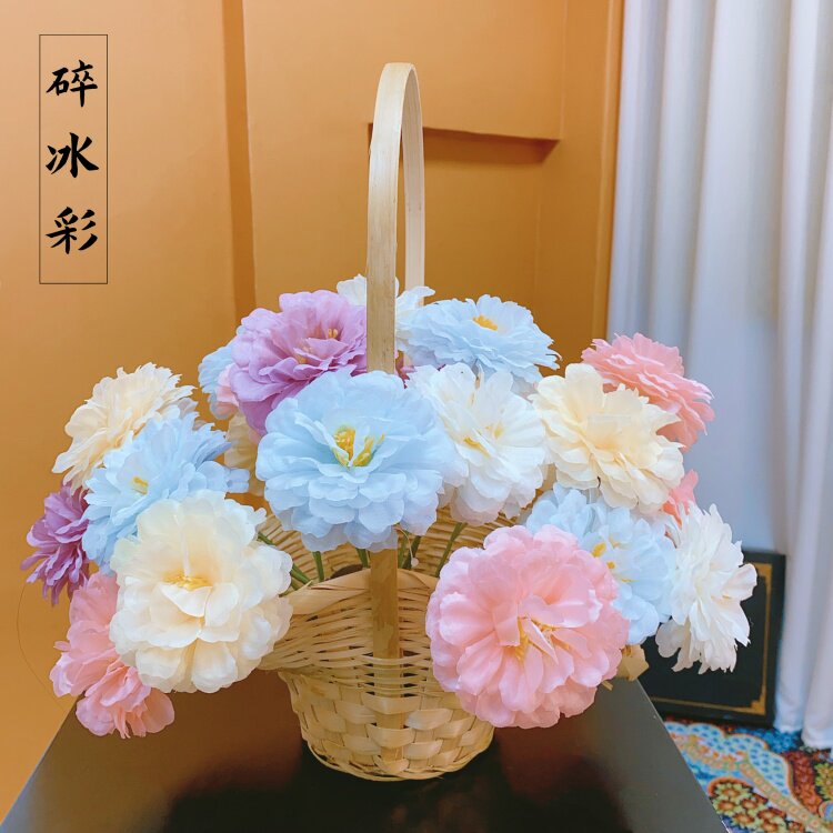 艺术插花舞蹈篮藤编花篮舞蹈道具手提篮唐装花篮子竹编跳舞篮