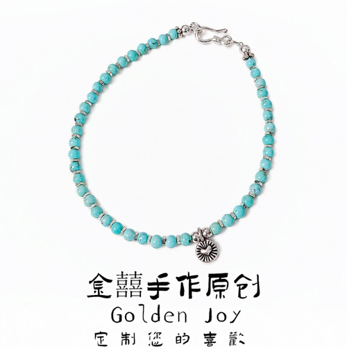 天然绿松石925银小众设计高级感叠戴高颜值手链手串