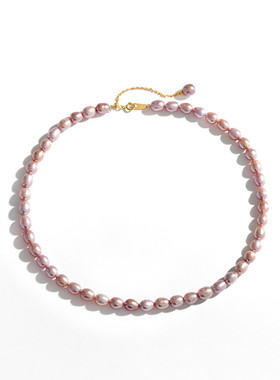 925银淡水珍珠6-7点位项链短款时